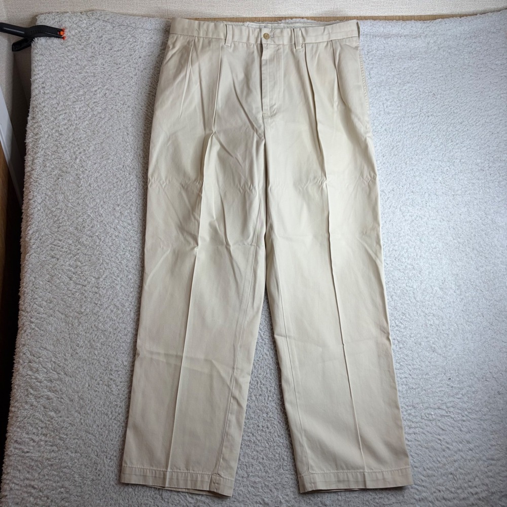 Polo Golf Ralph Lauren Fairway Pants Mens 36x30 Beige Pleated Cotton Chinos Tan